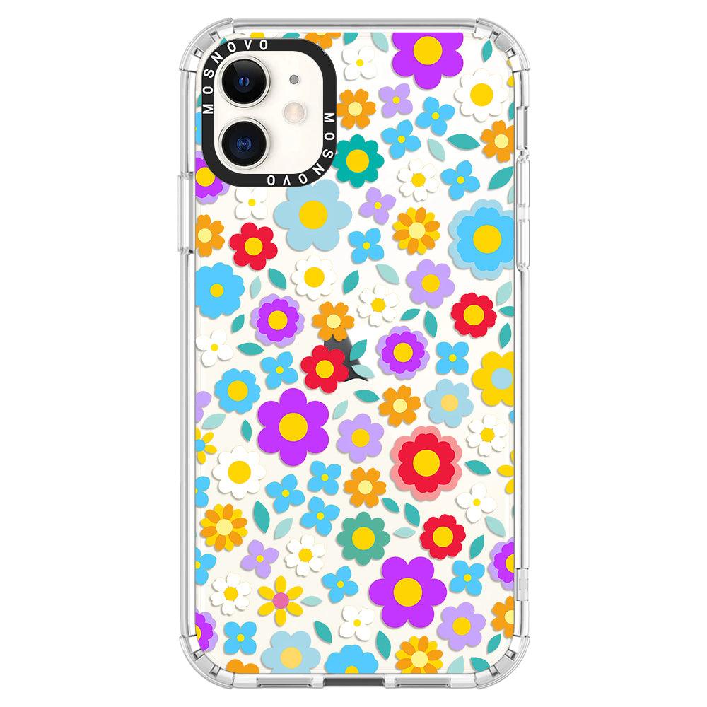 Retro Flower Phone Case - iPhone 11 Case - MOSNOVO