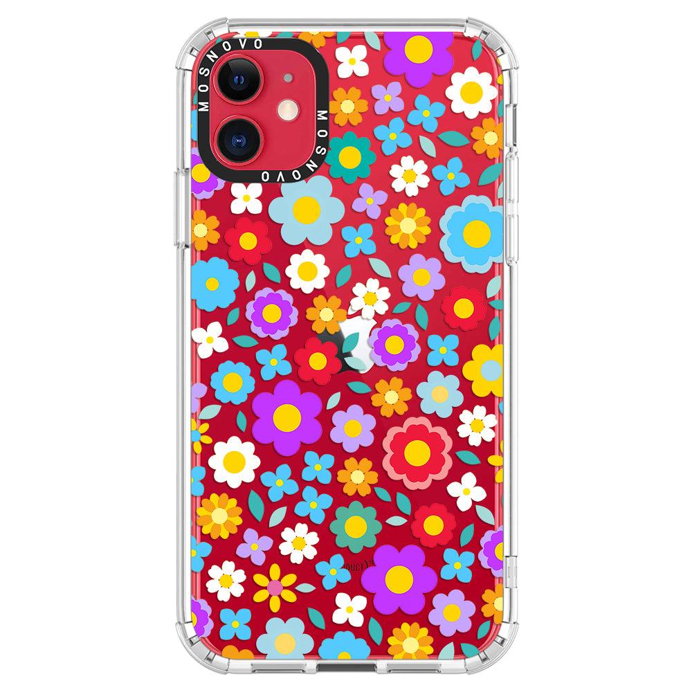 Retro Flower Phone Case - iPhone 11 Case - MOSNOVO