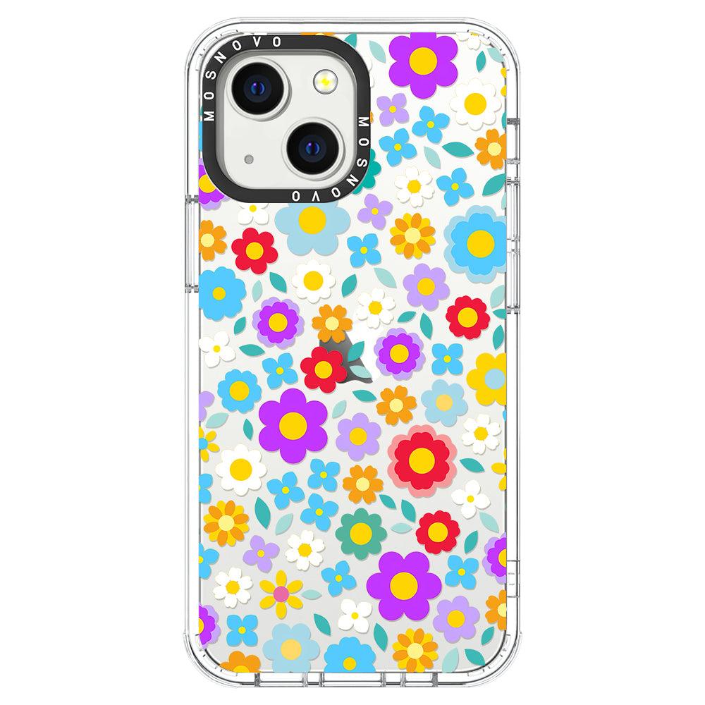 Retro Flower Phone Case - iPhone 13 Case - MOSNOVO