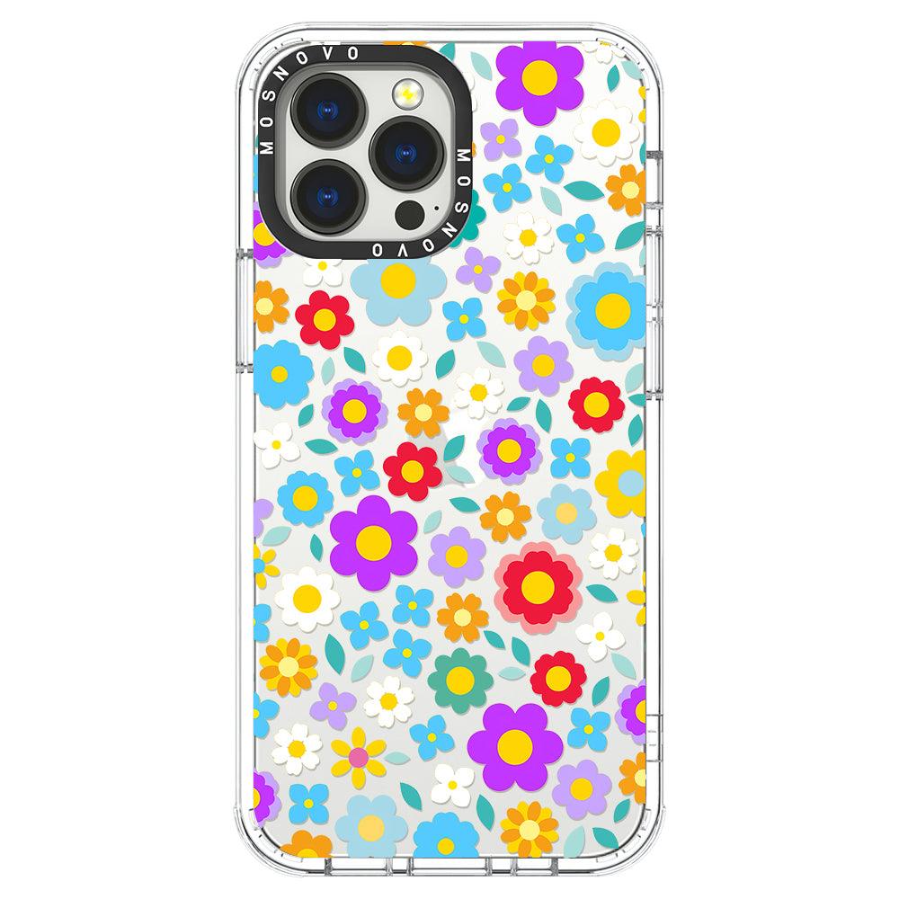 Retro Flower Phone Case - iPhone 13 Pro Max Case - MOSNOVO