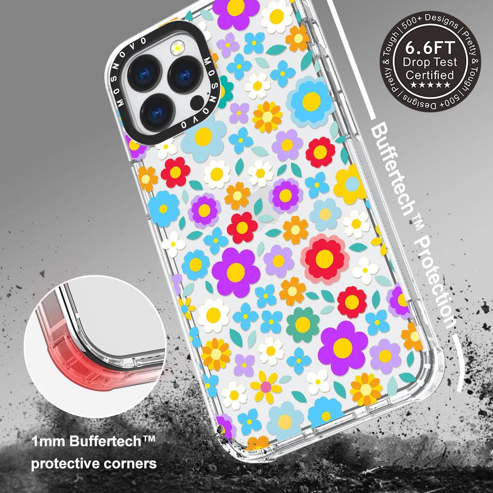 Retro Flower Phone Case - iPhone 13 Pro Max Case - MOSNOVO
