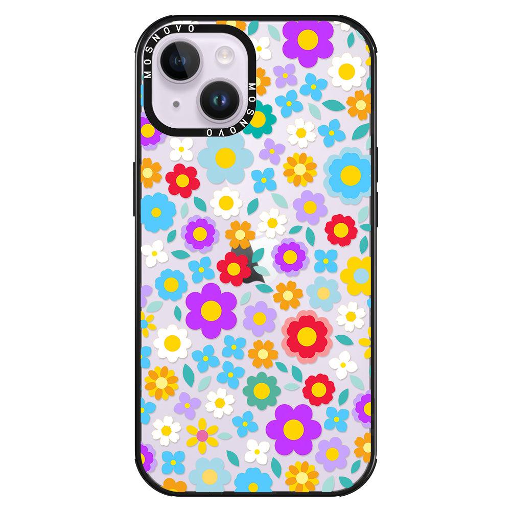 Retro Flower Phone Case - iPhone 14 Case - MOSNOVO