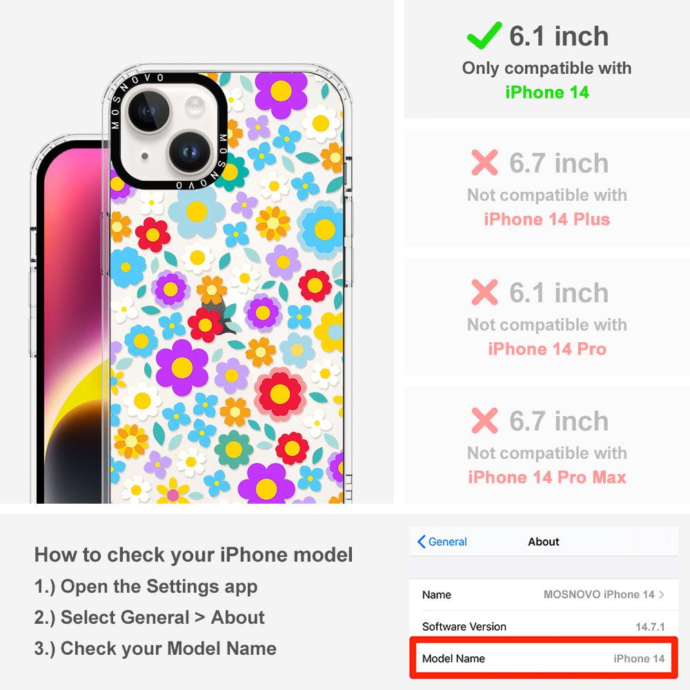 Retro Flower Phone Case - iPhone 14 Case - MOSNOVO