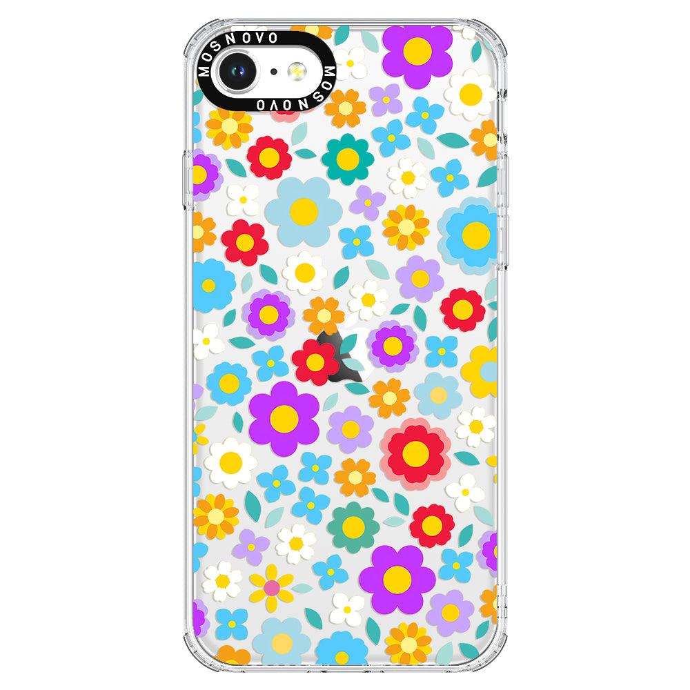 Retro Flower Phone Case - iPhone SE 2022 Case - MOSNOVO