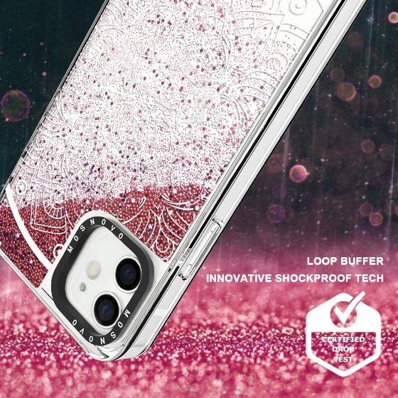 Rose Art Glitter Phone Case - iPhone 12 Mini Case - MOSNOVO