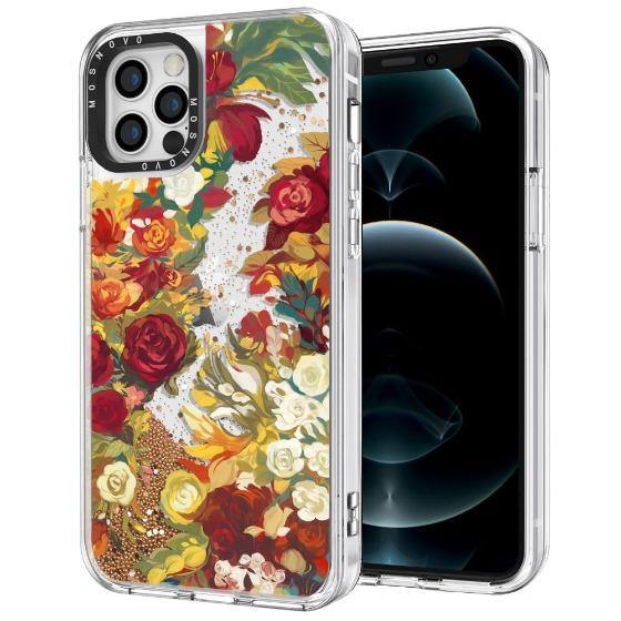 Rose Bush Glitter Phone Case - iPhone 12 Pro Max Case - MOSNOVO