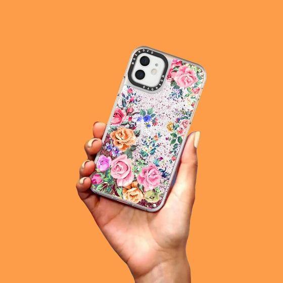 Rose Garden Glitter Phone Case - iPhone 12 Mini Case