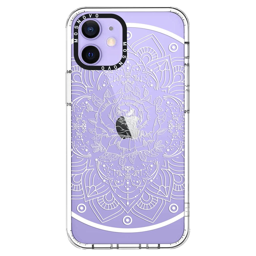 Rose Mandala Phone Case - iPhone 12 Mini Case - MOSNOVO