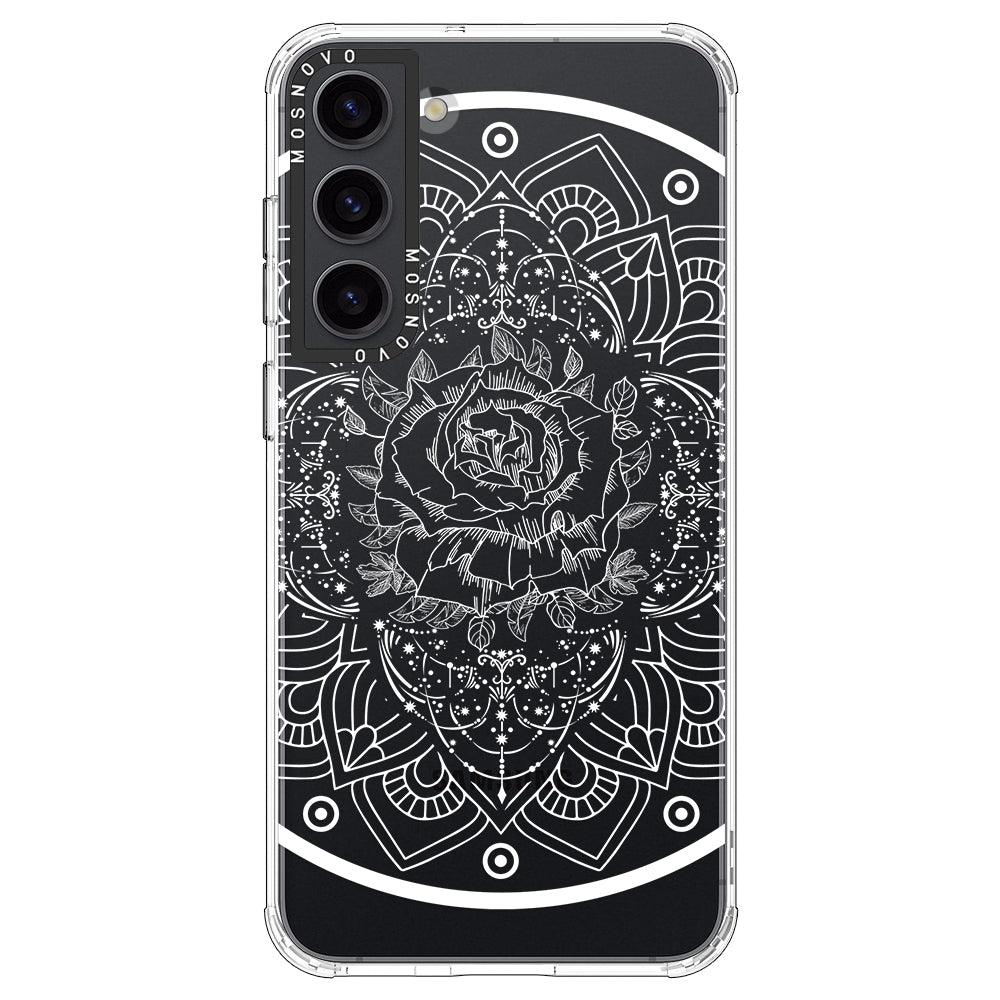 Rose Mandala Phone Case - Samsung Galaxy S23 Plus Case - MOSNOVO