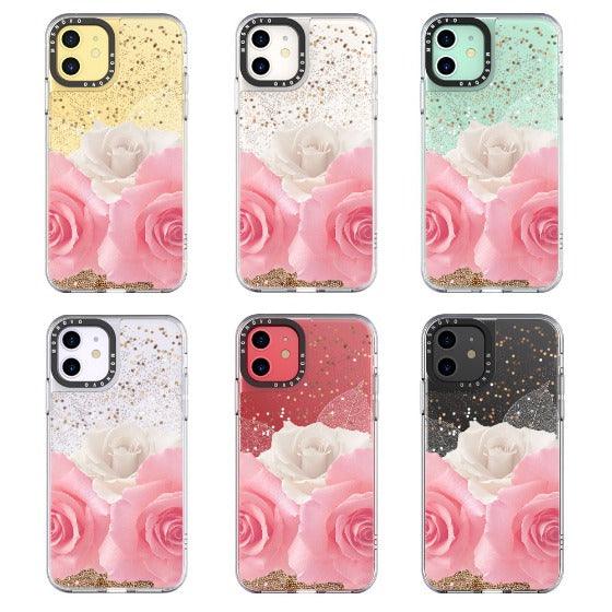 Roses Glitter Phone Case - iPhone 11 Case - MOSNOVO