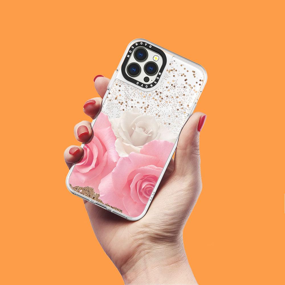 Roses Glitter Phone Case - iPhone 13 Pro Max Case - MOSNOVO