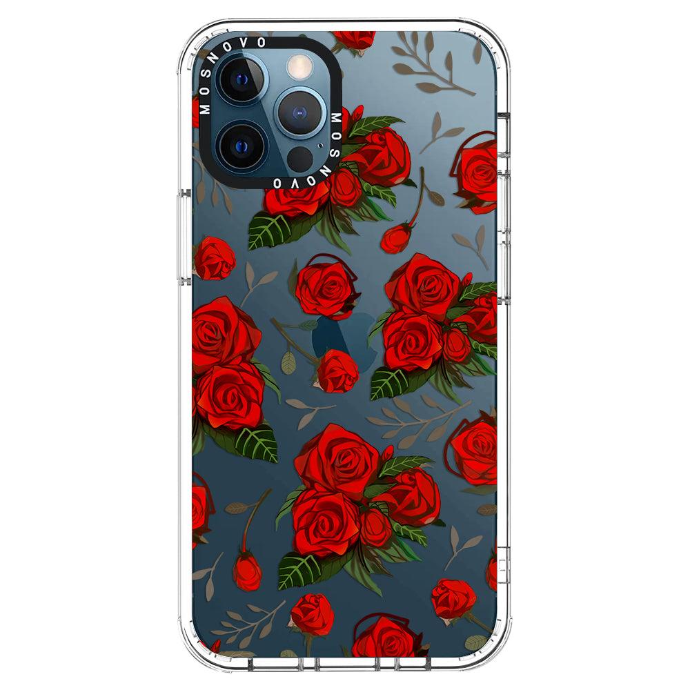 Simply Red Roses Phone Case - iPhone 12 Pro Max Case - MOSNOVO