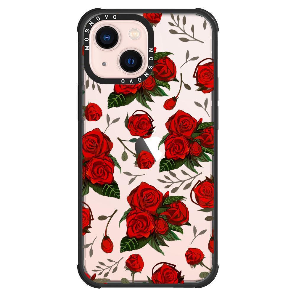 Simply Red Roses Phone Case - iPhone 13 Case - MOSNOVO