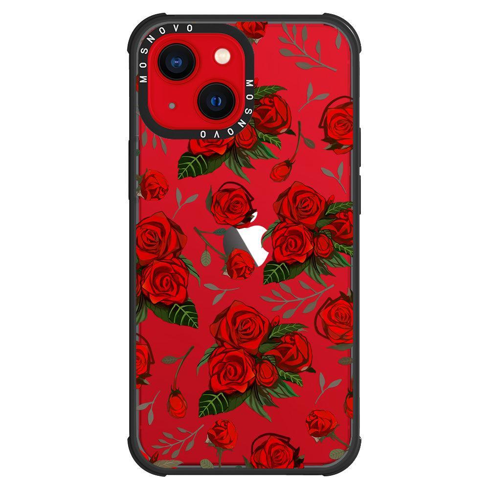 Simply Red Roses Phone Case - iPhone 13 Case - MOSNOVO
