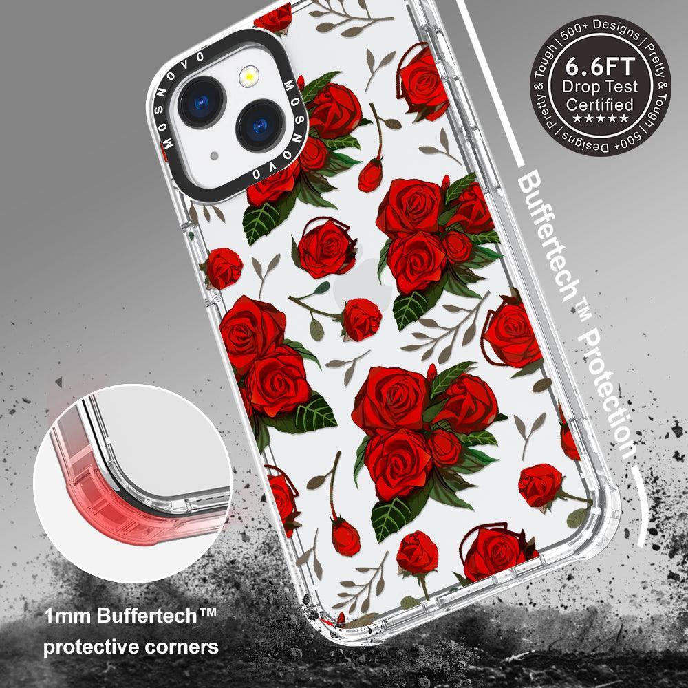 Simply Red Roses Phone Case - iPhone 13 Mini Case - MOSNOVO
