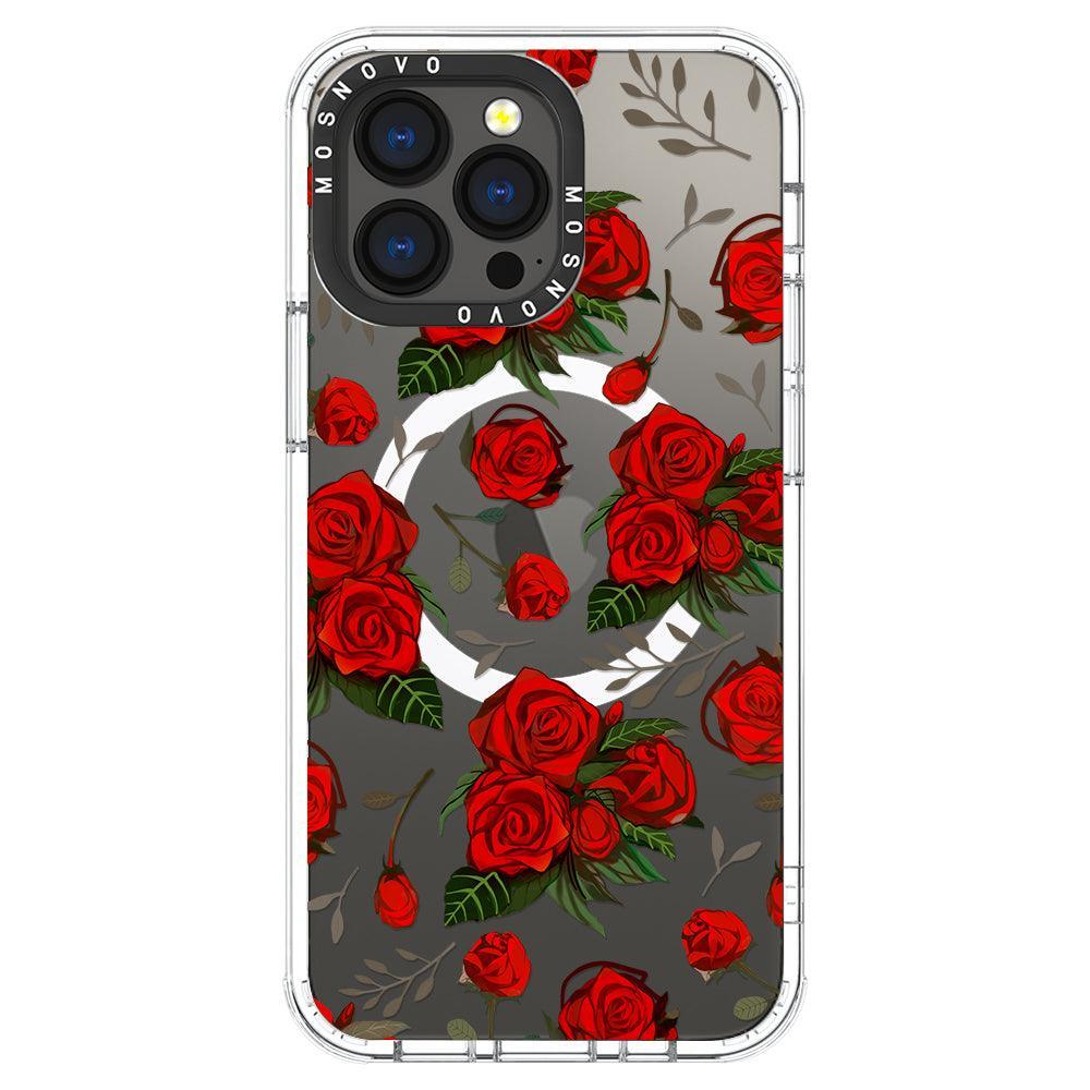 Simply Red Roses Phone Case - iPhone 13 Pro Case - MOSNOVO