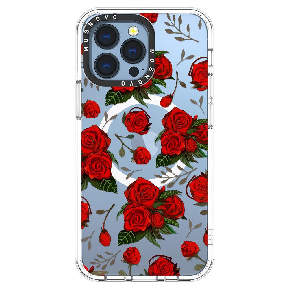 Simply Red Roses Phone Case - iPhone 13 Pro Case - MOSNOVO