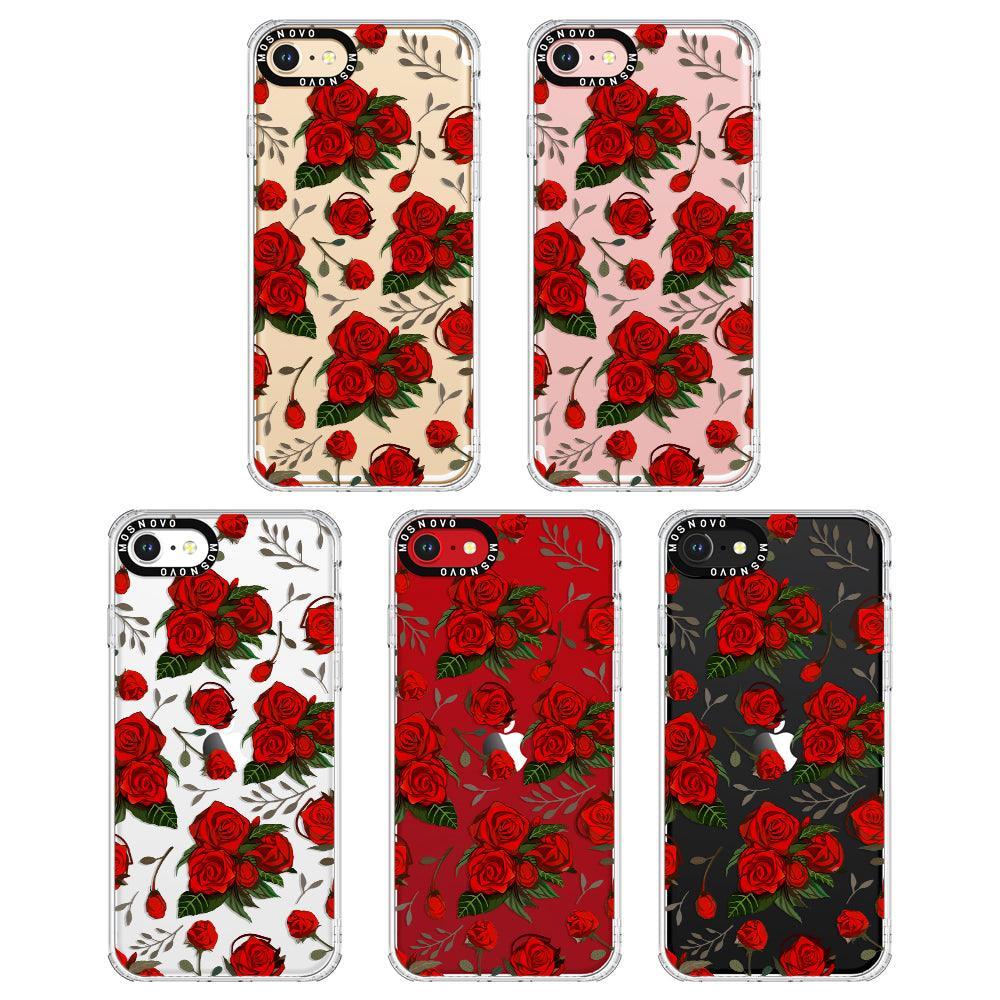 Simply Red Roses Phone Case - iPhone 8 Case - MOSNOVO