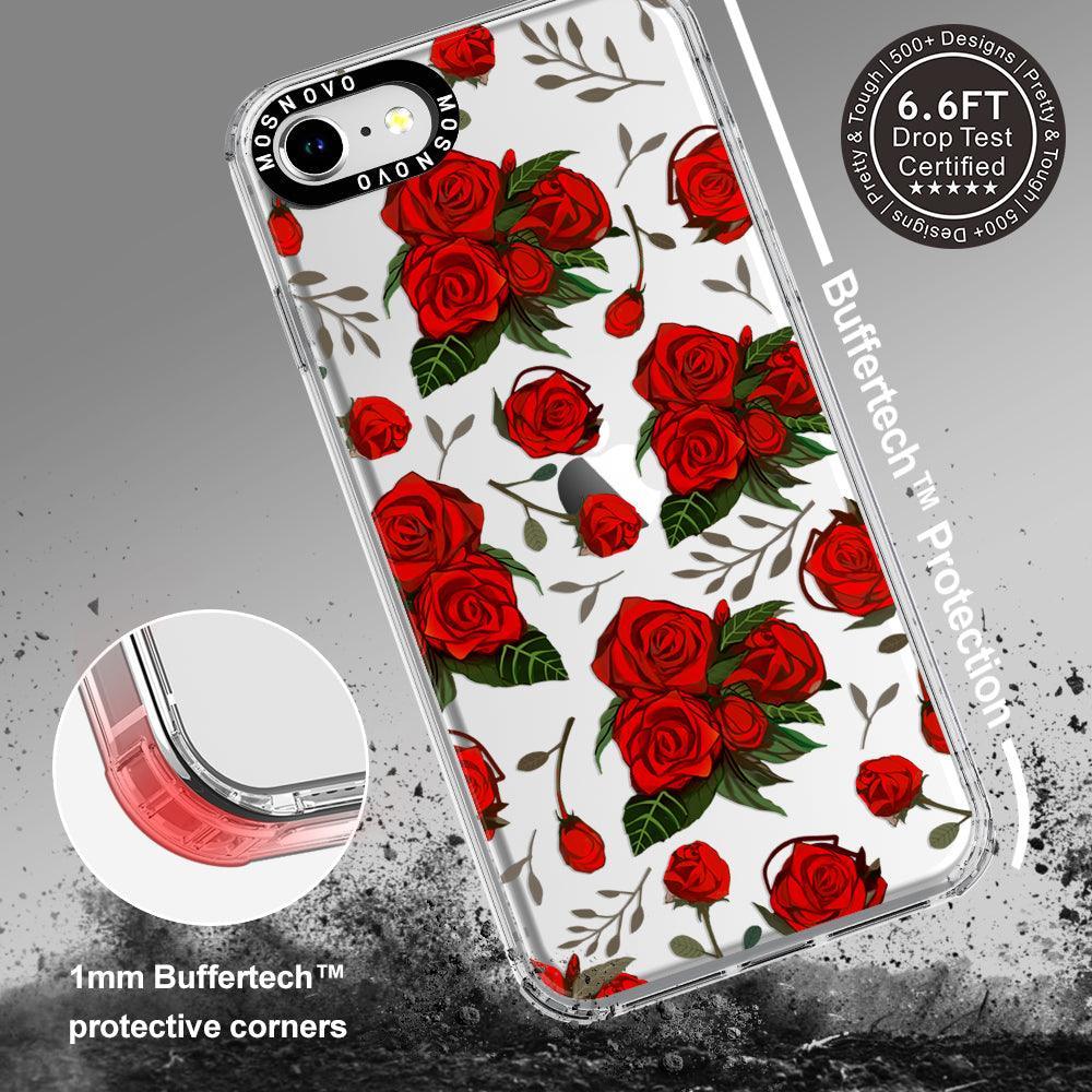 Simply Red Roses Phone Case - iPhone 8 Case - MOSNOVO