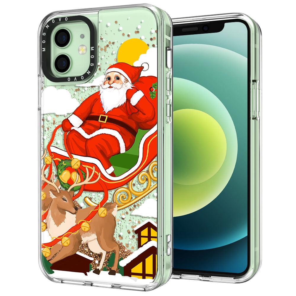 Santa Claus Glitter Phone Case - iPhone 12 Mini Case - MOSNOVO