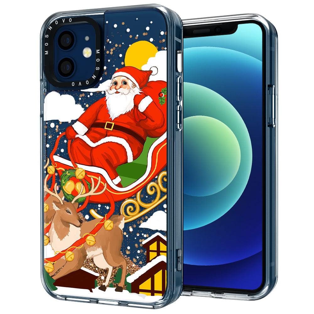 Santa Claus Glitter Phone Case - iPhone 12 Mini Case - MOSNOVO