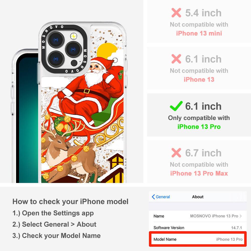 Santa Claus Glitter Phone Case - iPhone 13 Pro Case - MOSNOVO