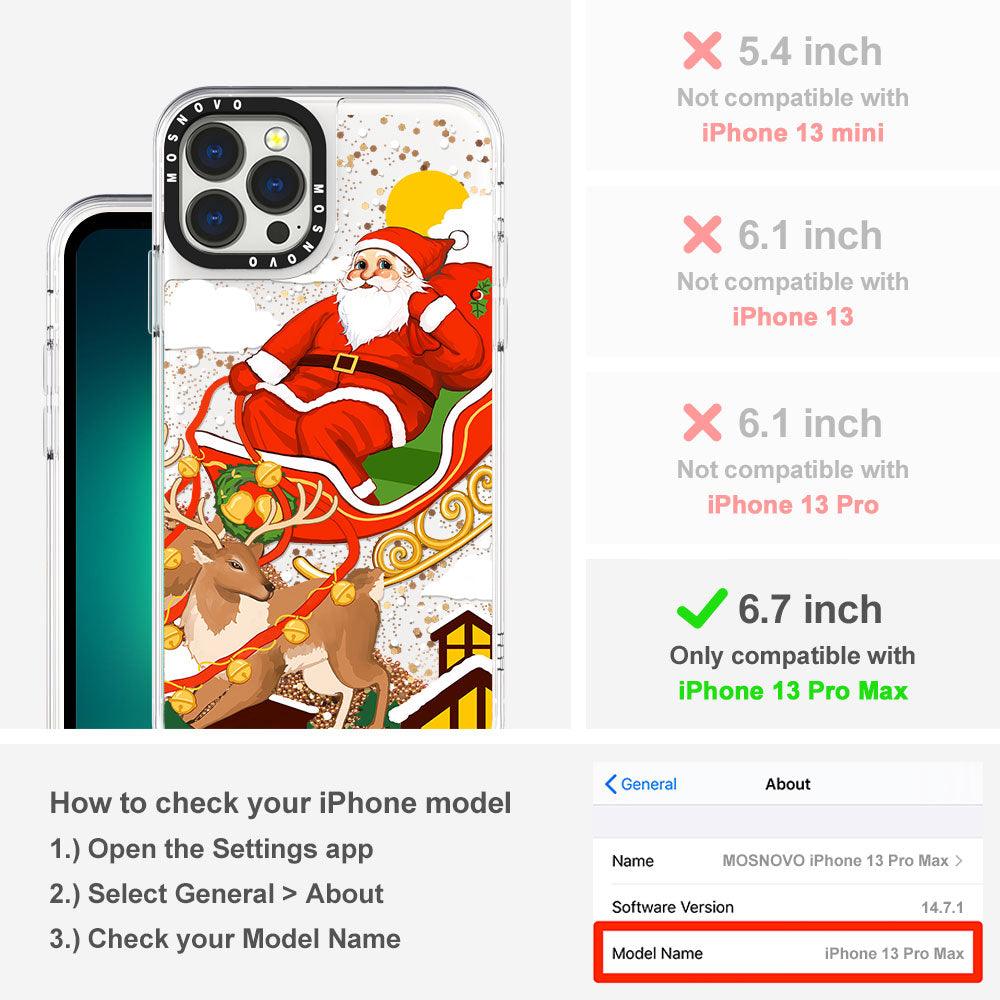 Santa Claus Glitter Phone Case - iPhone 13 Pro Max Case - MOSNOVO