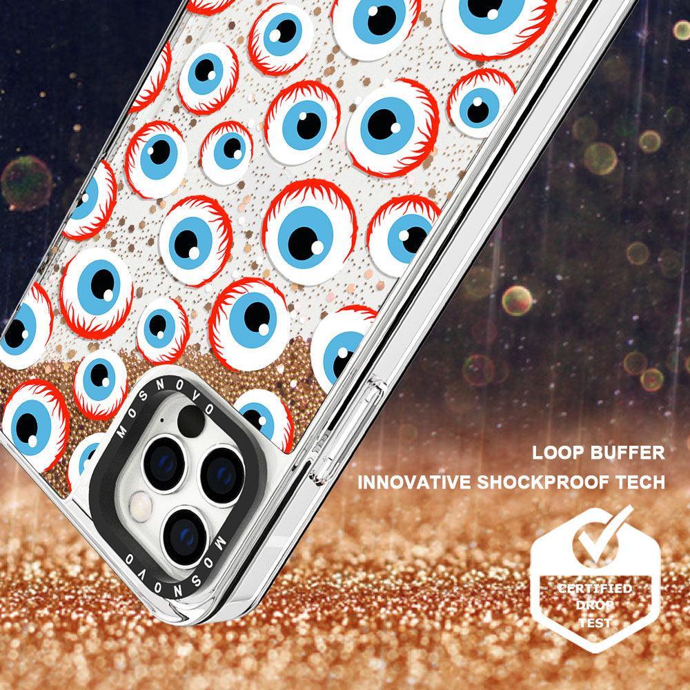 Scary Eyeball Glitter Phone Case - iPhone 12 Pro Case - MOSNOVO