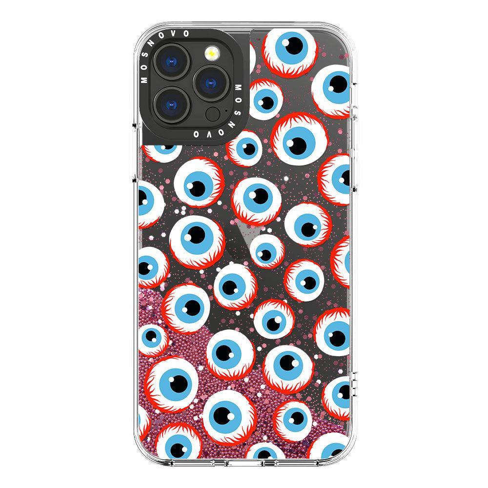 Scary Eyeball Glitter Phone Case - iPhone 13 Pro Max Case - MOSNOVO