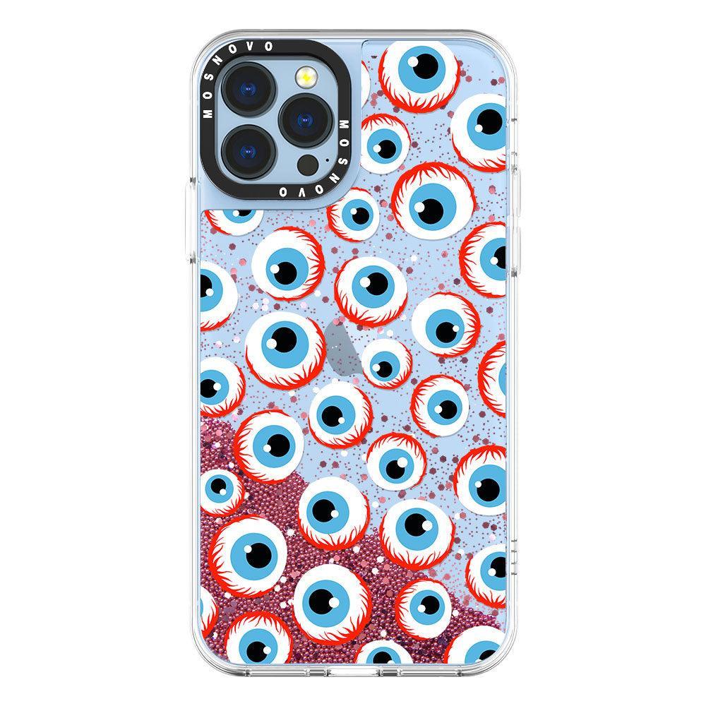 Scary Eyeball Glitter Phone Case - iPhone 13 Pro Max Case - MOSNOVO