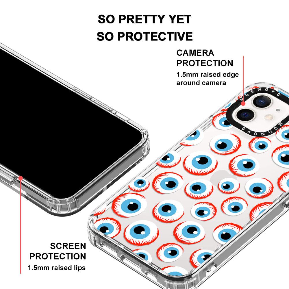 Scary Eyeball Phone Case - iPhone 12 Mini Case - MOSNOVO