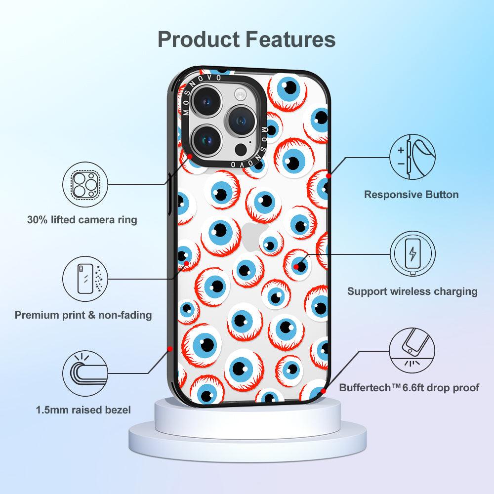 Scary Eyeball Phone Case - iPhone 14 Pro Max Case - MOSNOVO