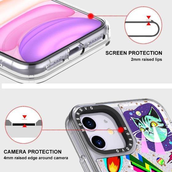 Sci-Fi Stickers Glitter Phone Case - iPhone 11 Case - MOSNOVO