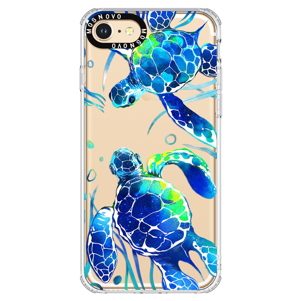 Blue Sea Turtle Phone Case - iPhone 8 Case - MOSNOVO