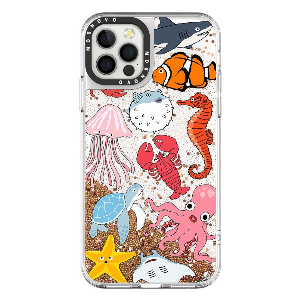 Sea World Glitter Phone Case - iPhone 12 Pro Case - MOSNOVO
