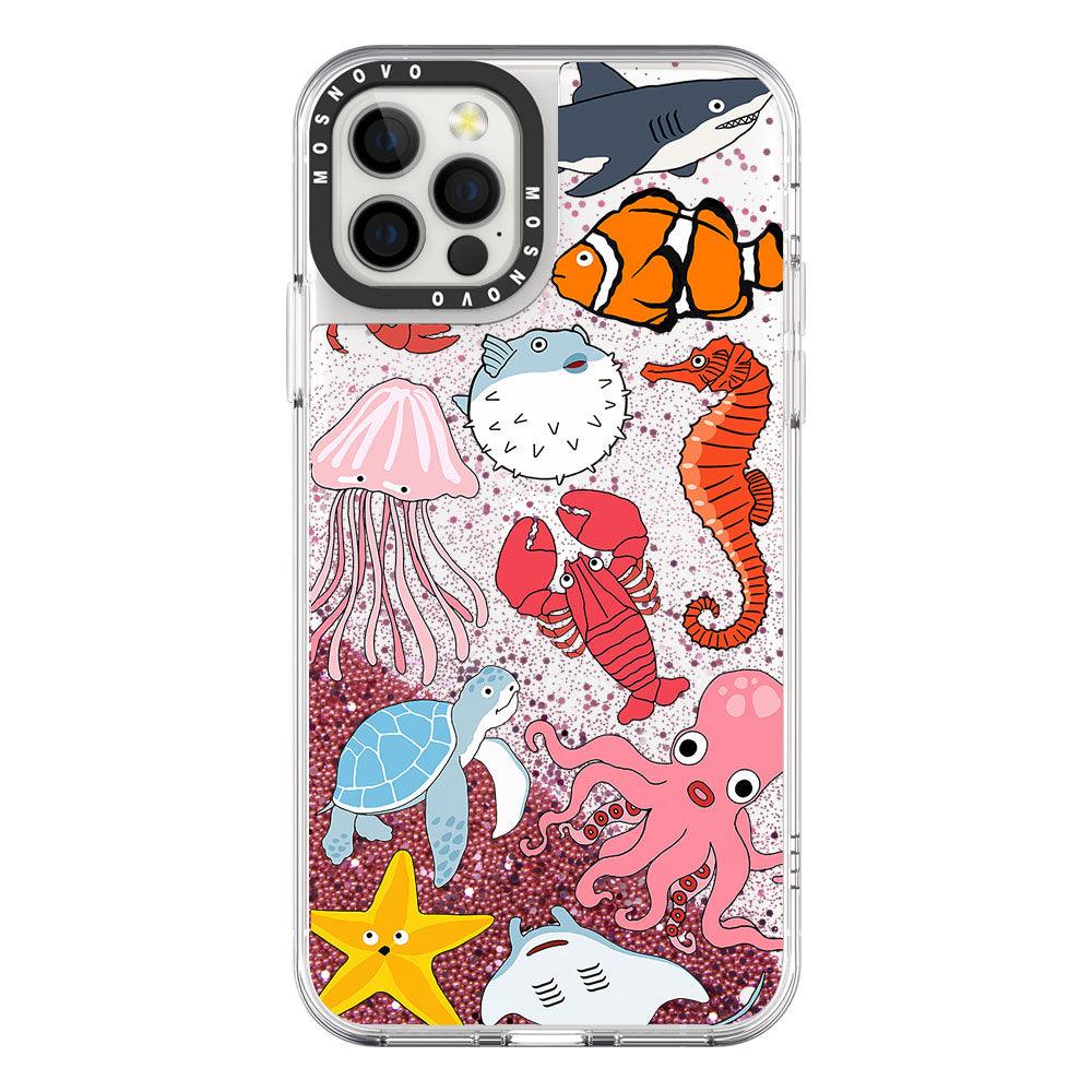 Sea World Glitter Phone Case - iPhone 12 Pro Case - MOSNOVO
