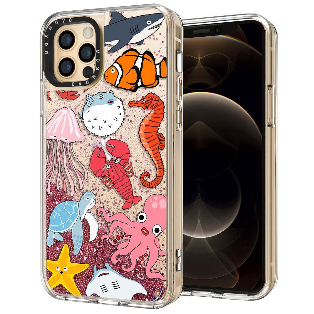 Sea World Glitter Phone Case - iPhone 12 Pro Max Case - MOSNOVO