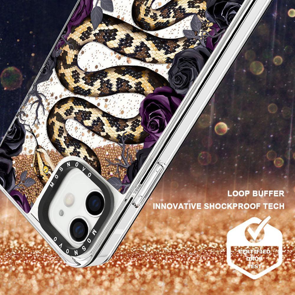 Secret Snake Garden Glitter Phone Case - iPhone 12 Case - MOSNOVO