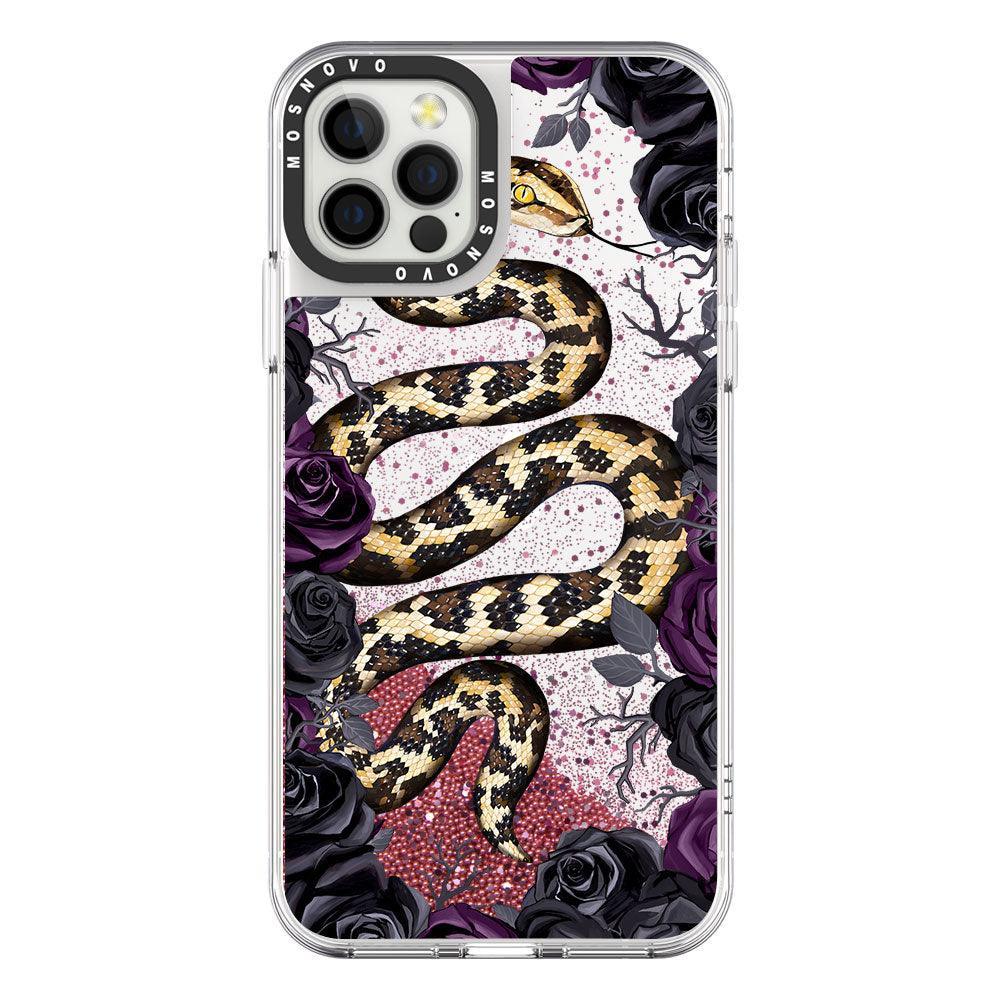 Secret Snake Garden Glitter Phone Case - iPhone 12 Pro Max Case - MOSNOVO