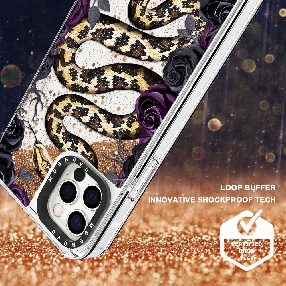 Secret Snake Garden Glitter Phone Case - iPhone 12 Pro Max Case - MOSNOVO