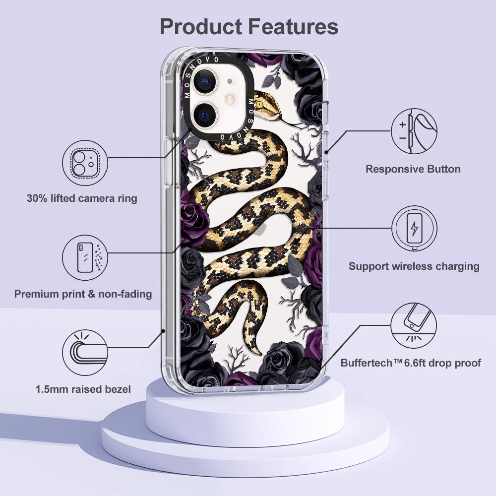Secret Snake Garden Phone Case - iPhone 12 Mini Case - MOSNOVO