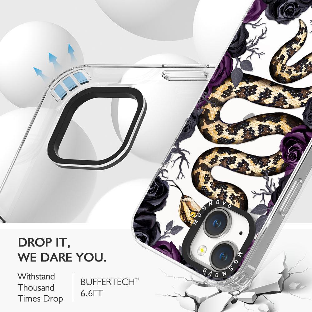 Secret Snake Garden Phone Case - iPhone 14 Plus Case - MOSNOVO