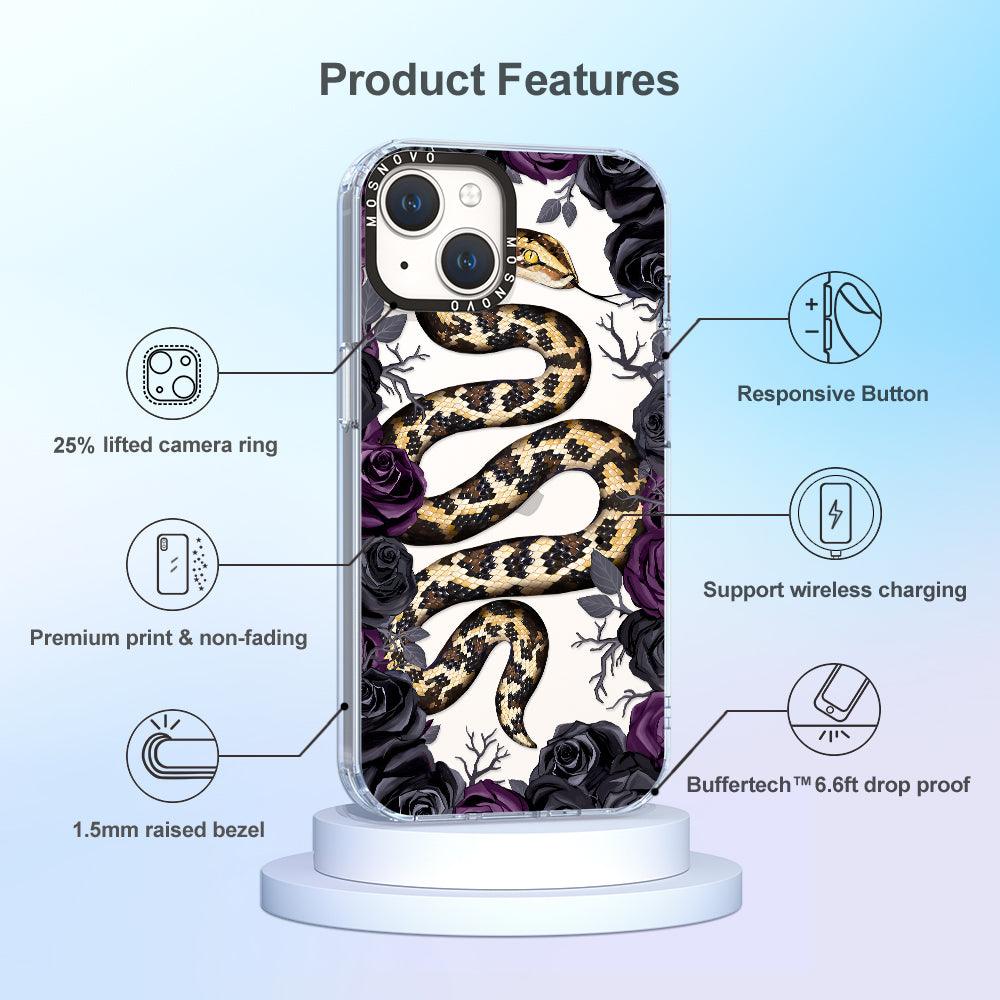 Secret Snake Garden Phone Case - iPhone 14 Plus Case - MOSNOVO