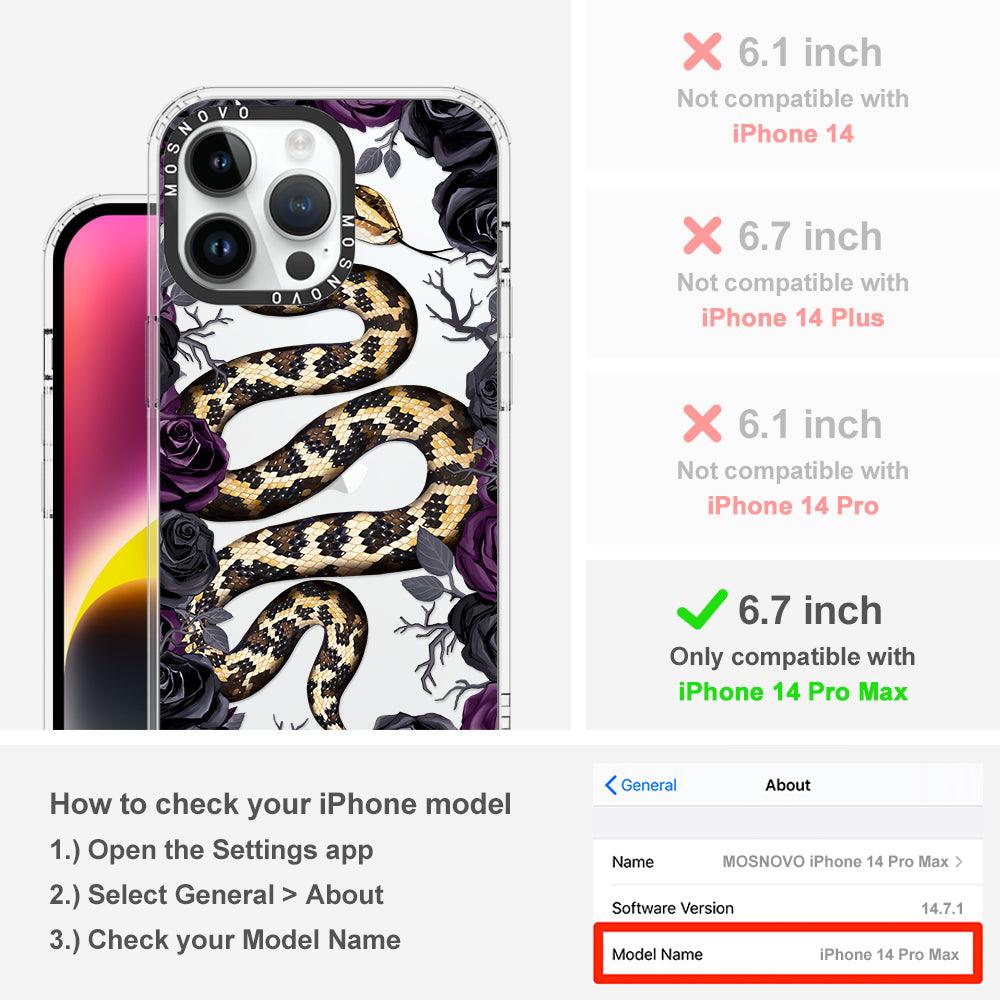 Secret Snake Garden Phone Case - iPhone 14 Pro Max Case - MOSNOVO