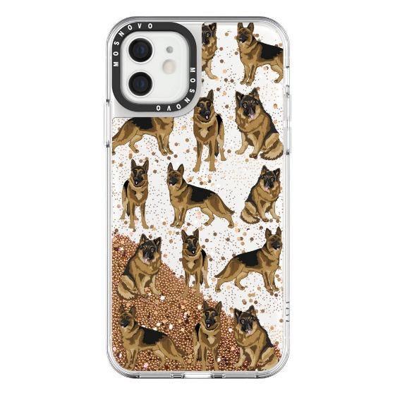 Shepherd Dog Glitter Phone Case - iPhone 12 Mini Case - MOSNOVO