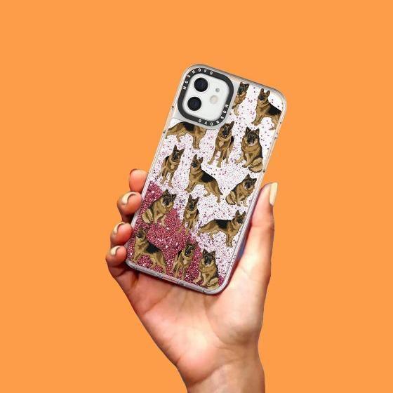 Shepherd Dog Glitter Phone Case - iPhone 12 Mini Case - MOSNOVO