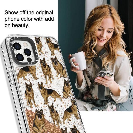 Shepherd Dog Glitter Phone Case - iPhone 12 Pro Case - MOSNOVO