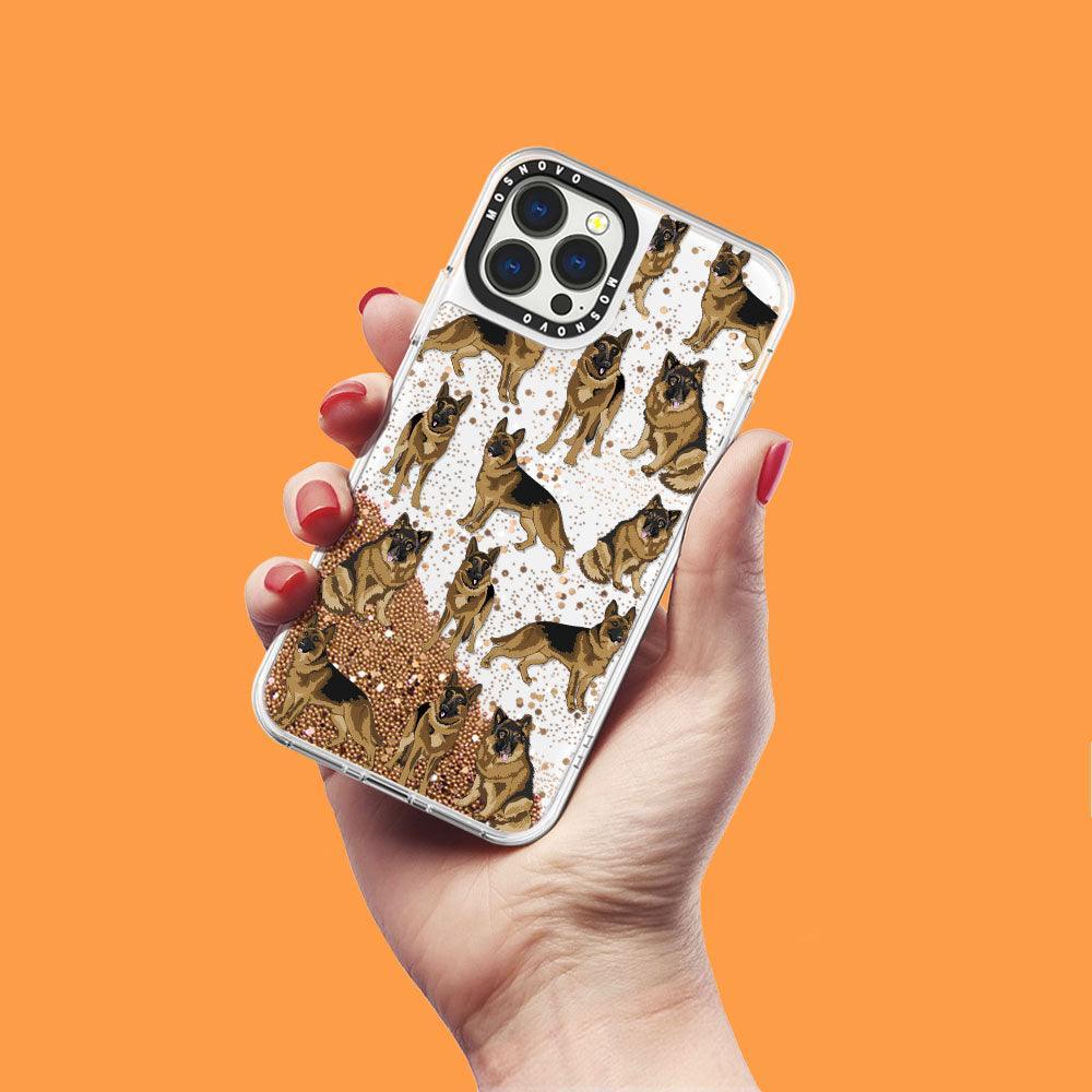 Shepherd Dog Glitter Phone Case - iPhone 13 Pro Max Case - MOSNOVO