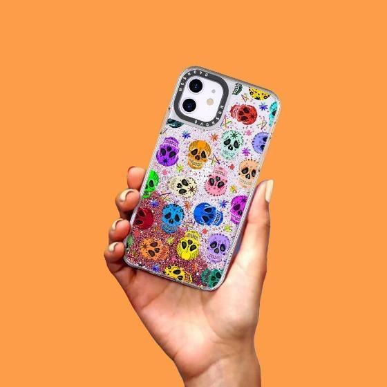 Skull Glitter Phone Case - iPhone 11 Case - MOSNOVO