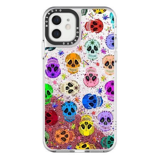 Skull Glitter Phone Case - iPhone 12 Case - MOSNOVO